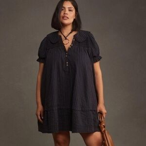 Pilcro The Findley Puff-Sleeve Collared Mini Sleeve Size M